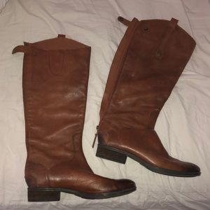 Penny Tall Back Zip Block Heel Riding Boots